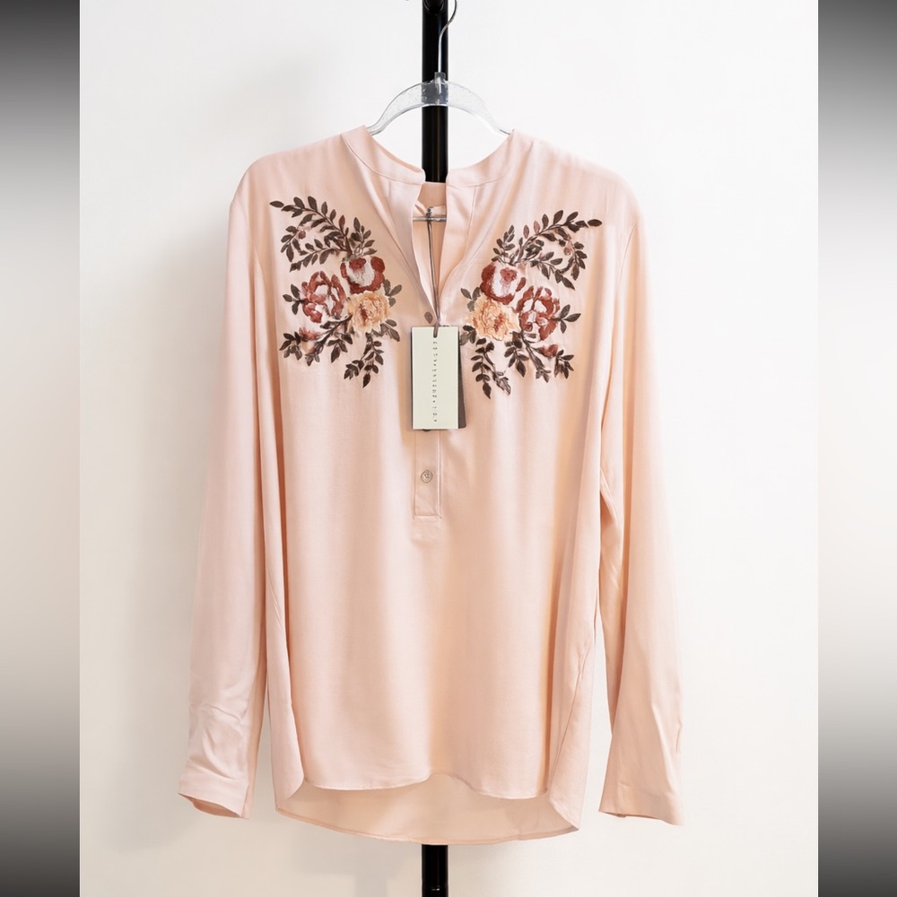 Stella McCartney 100% Silk Embroidered Blouse, 38/M